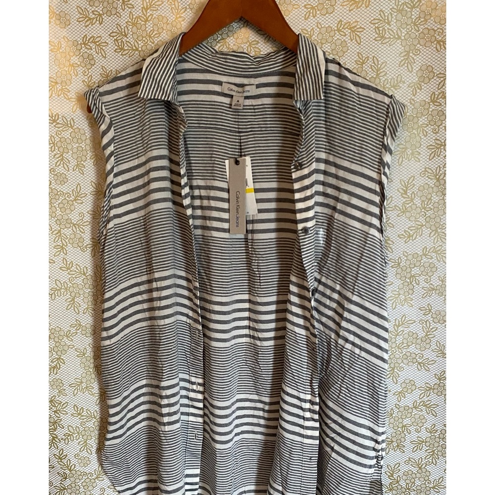 Calving Klein Jeans- Muscle Tee Style Button Up